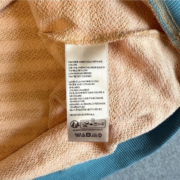 We The Free Classic Striped Crew Sweatshirt Sweater Brown Blue Size L #1662 NWT - Picture 7 of 9